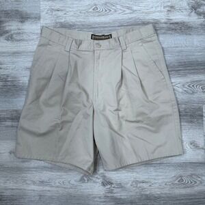 Bugle Boy Men's Pleated Shorts Beige 36 Waist Authentic Quality‎ Casual
